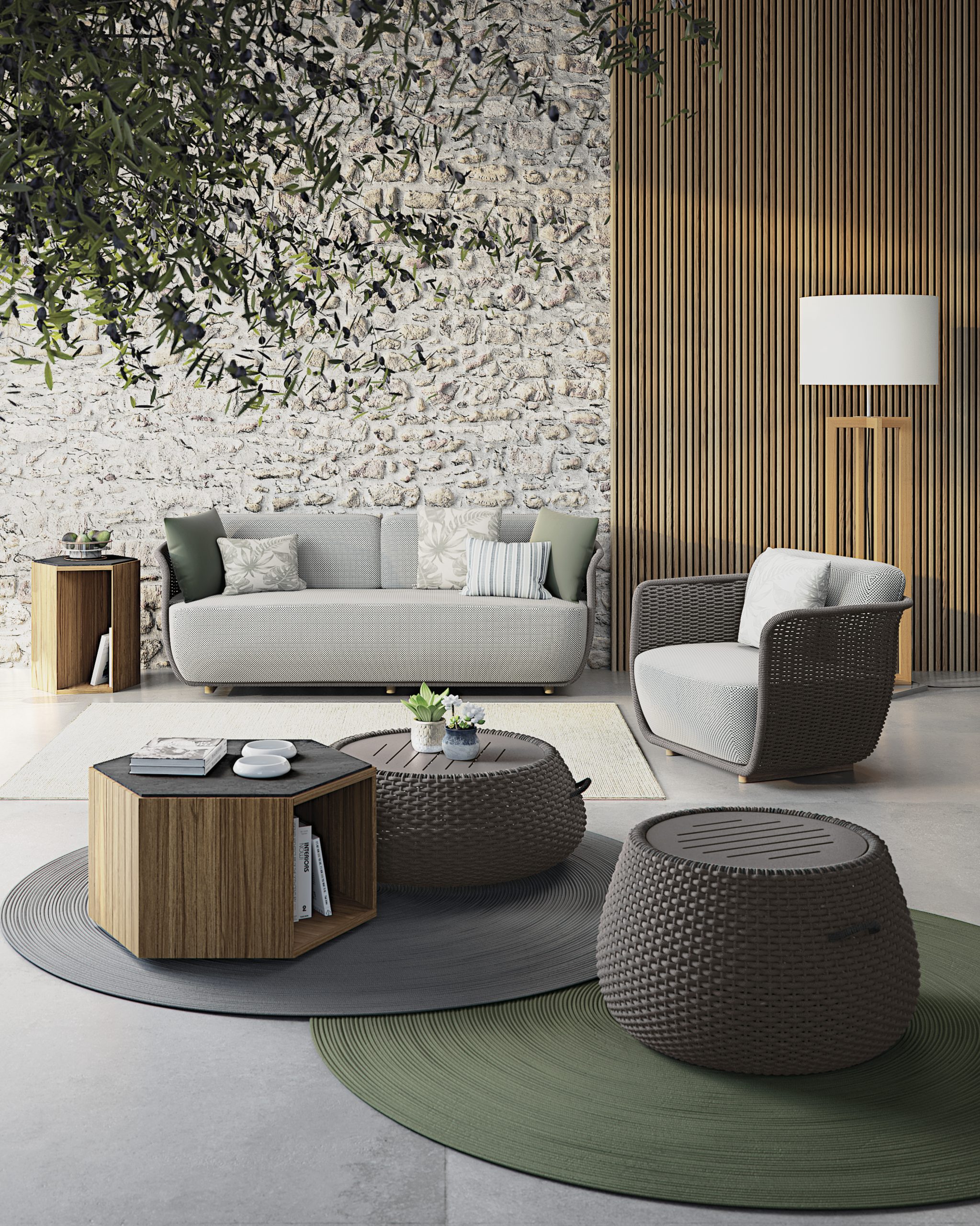 Τραπεζάκι Zeta σε ξύλο teak σε διάσταση 80 x 70 x 42 cm - Casa Vogue - Image 2