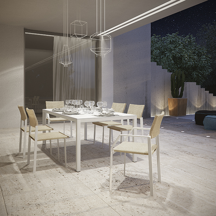 Flair Table σε λευκό χρώμα σε διάσταση 200x100cm - Atmoshpera - Image 3