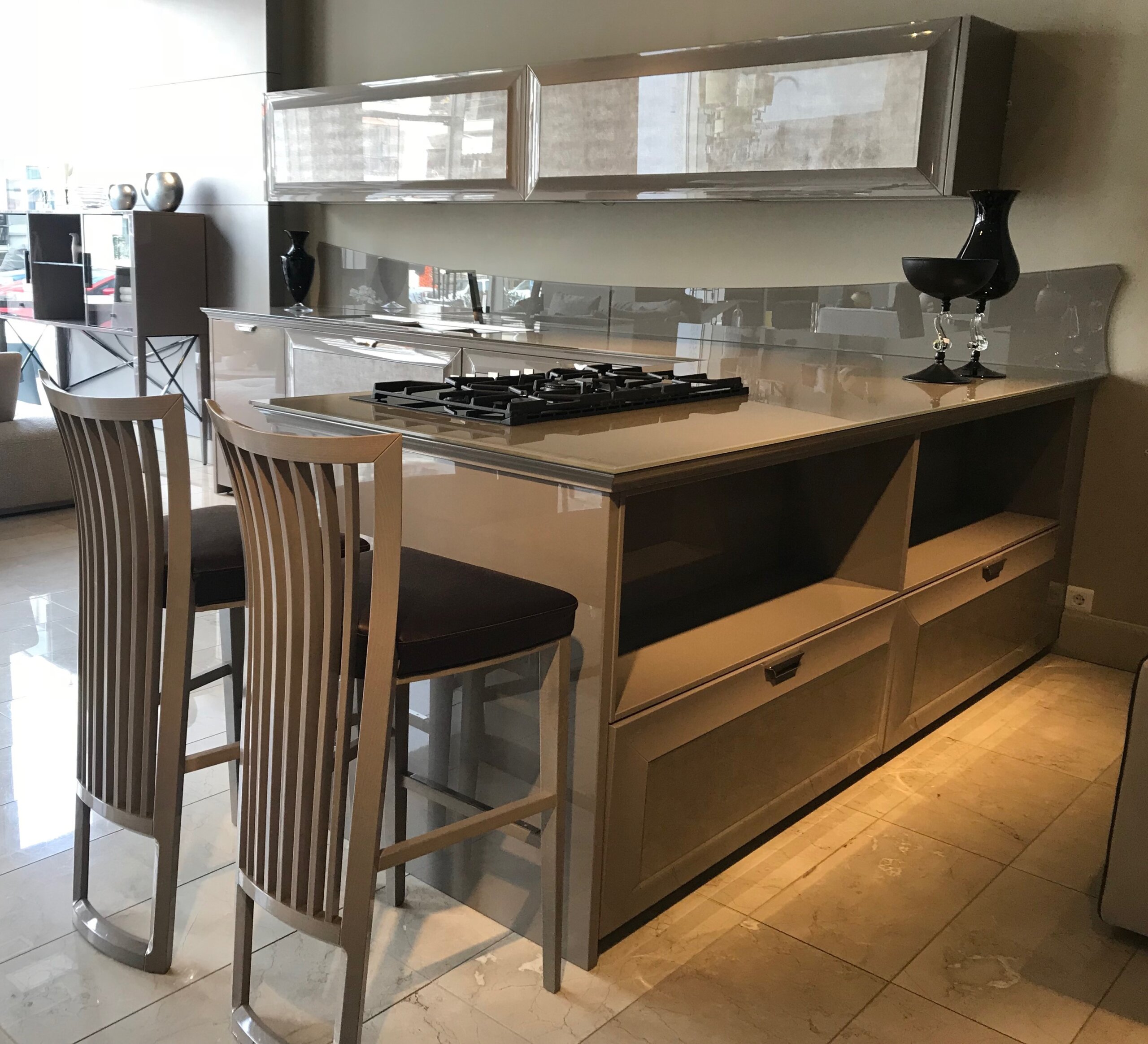 Κουζίνα Diamond λάκα με δέρμα 410x260 Casa Vogue - Image 3