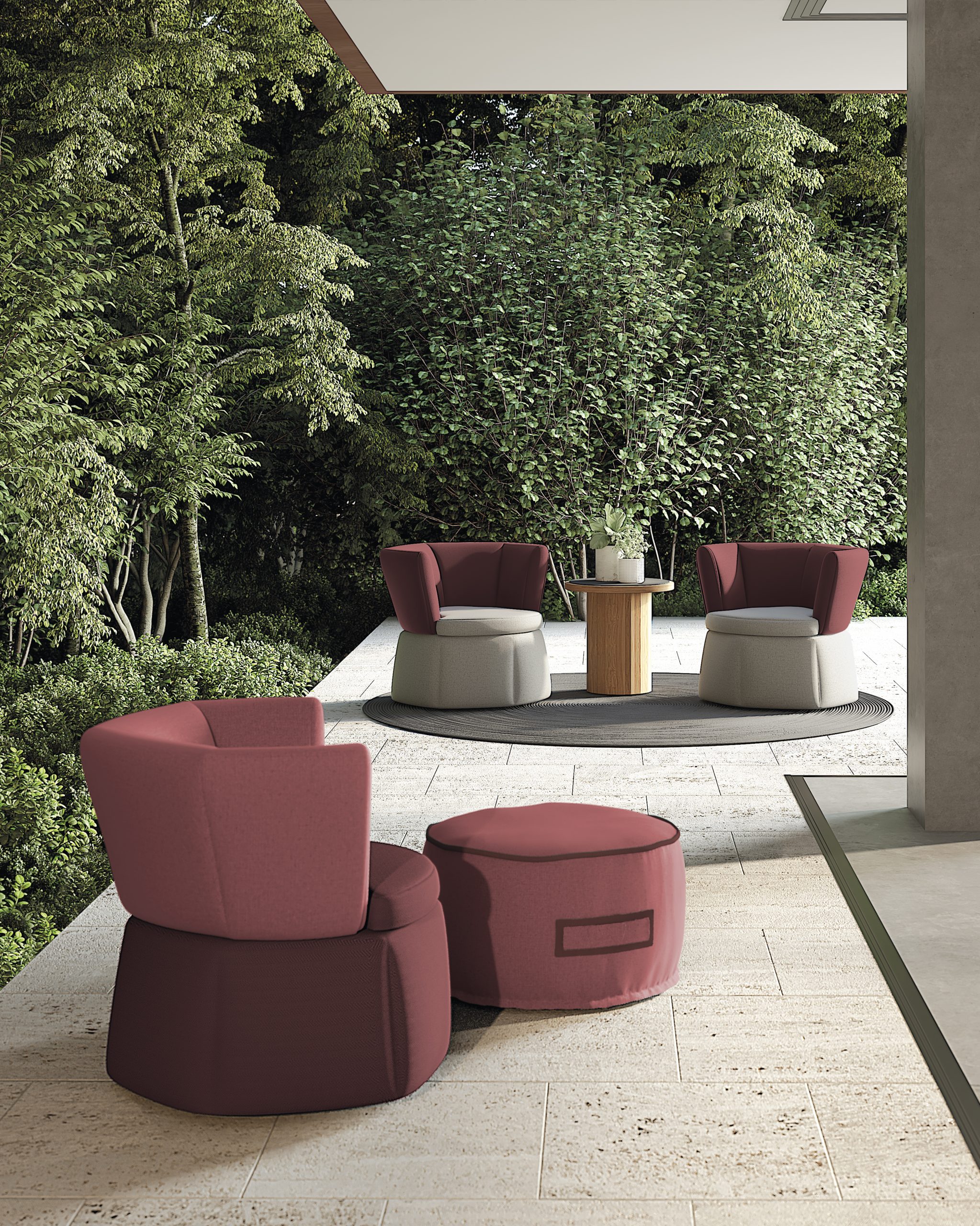 Τραπεζάκι Frisbee σε ξύλο teak σε διάσταση 50x50x50 cm - Casa Vogue - Image 3