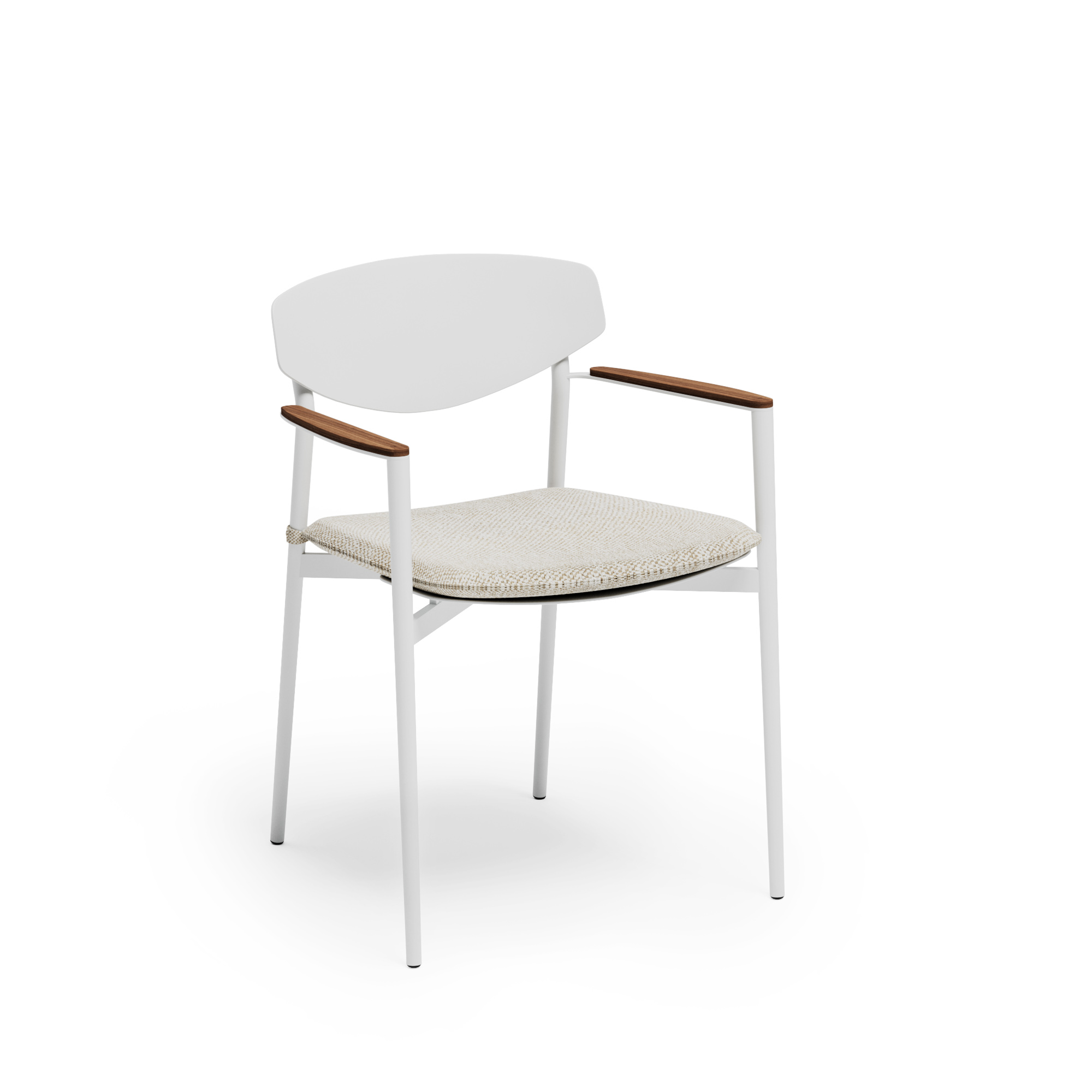 Καρέκλα Origami εξωτερικού χώρου από λευκό αλουμίνιο 58x60x79cm- Atmosphera