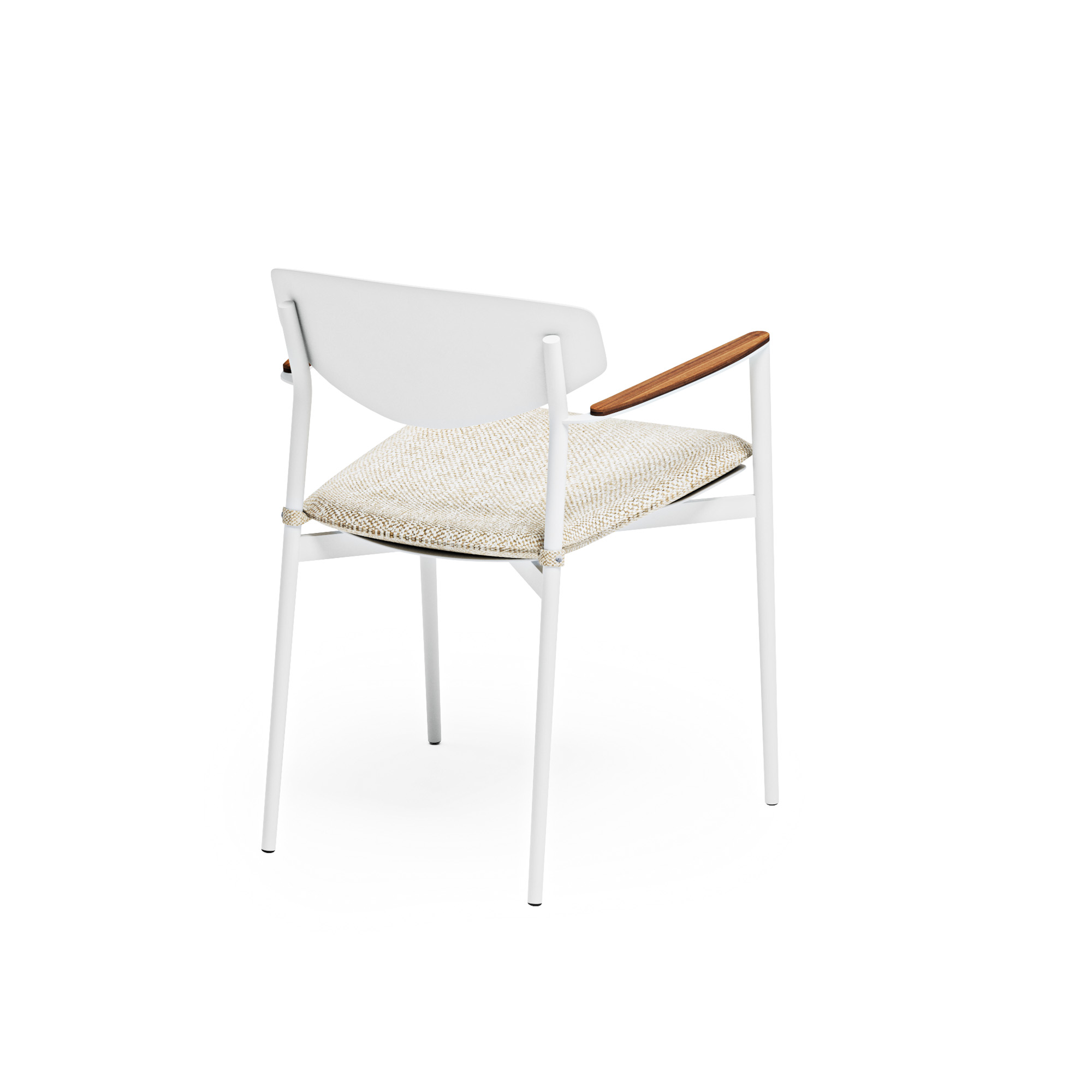 Καρέκλα Origami εξωτερικού χώρου από λευκό αλουμίνιο 58x60x79cm- Atmosphera - Image 2