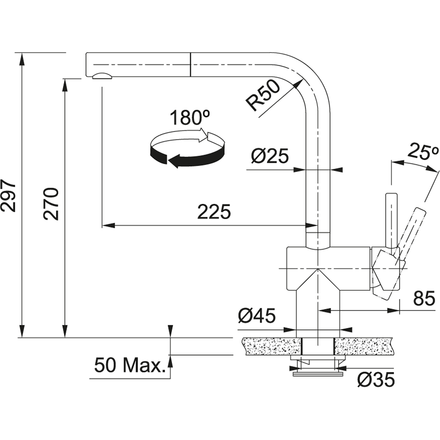 Μπαταρία Κουζίνας Franke Atlas Sensor Ντους (115.0625.523) Inox 3156856221 - Image 2