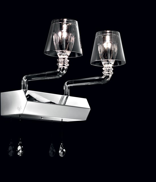 Φωτιστικό πολυέλαιος Platinum 12/φωτο κρύσταλλο 110x56xh.38cm Beby Italia - Image 3