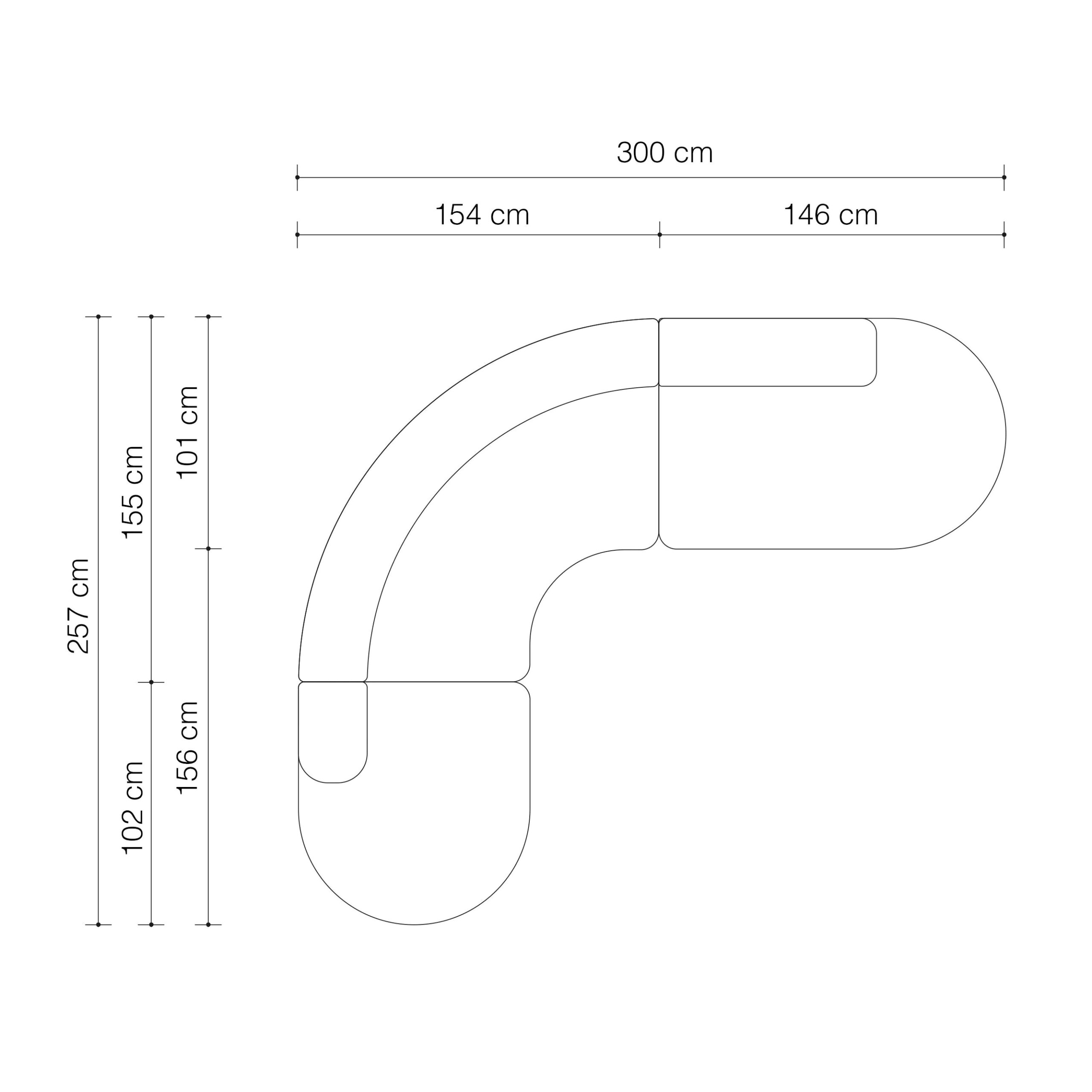Καναπές γωνία Bjorn σε ύφασμα 300x260 Casa Vogue - Image 8