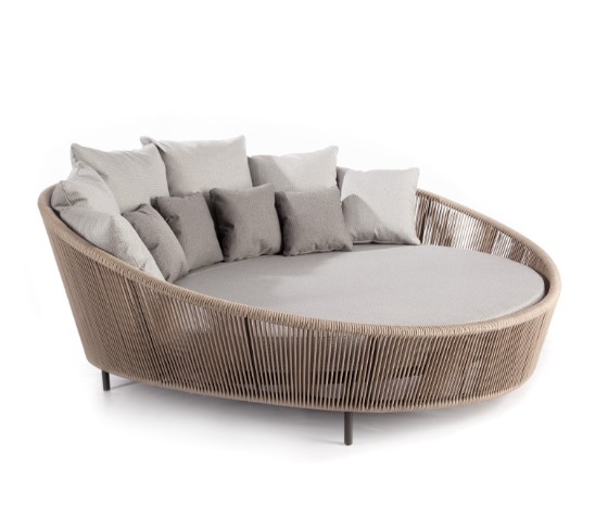 Day bed Rodona αλουμίνιο και ύφασμα 227x218xh.81cm Sky