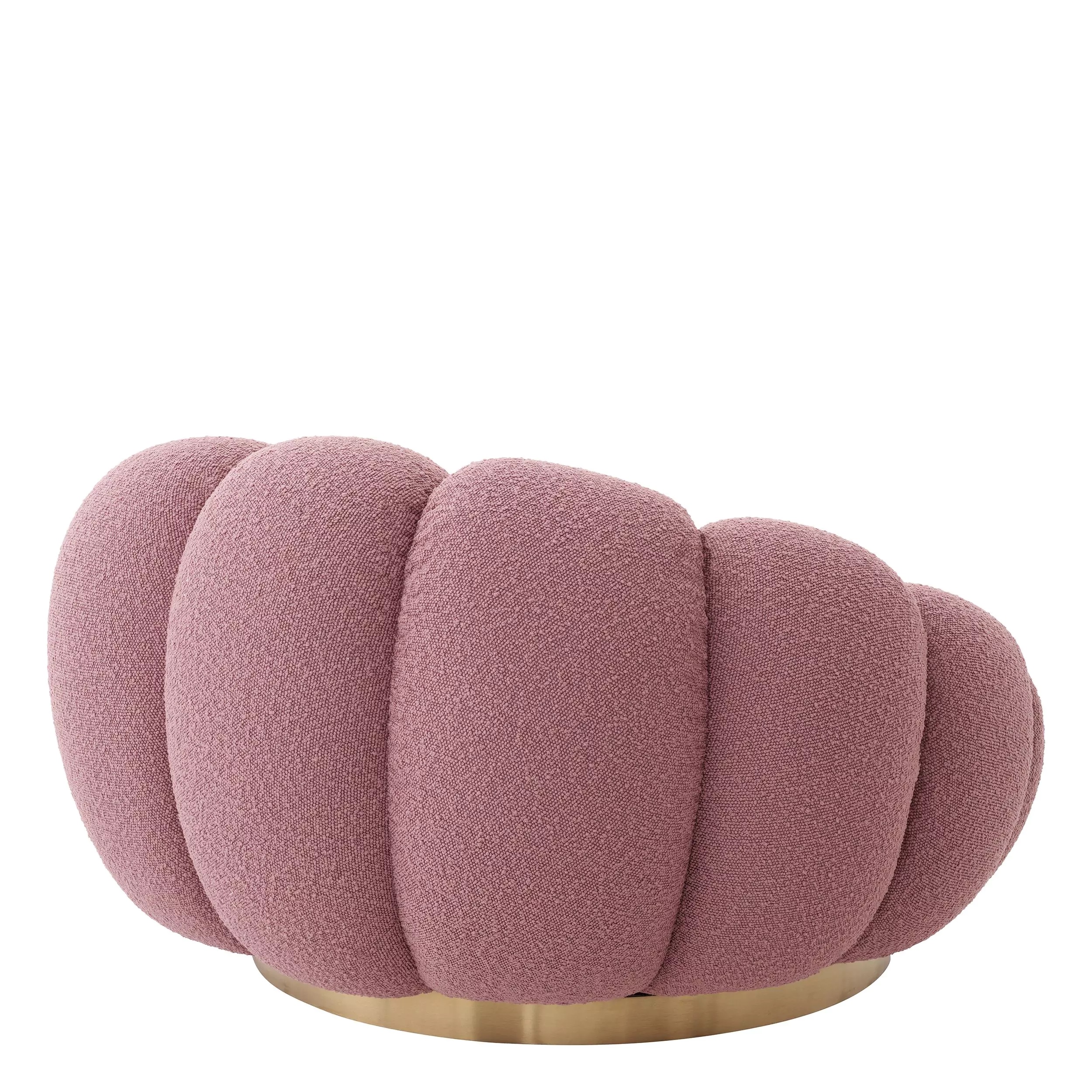 Περιστρεφόμενη πολυθρόνα Mello Boucle Rose σε ύφασμα 115x118x67cm - Eichholtz - Image 5