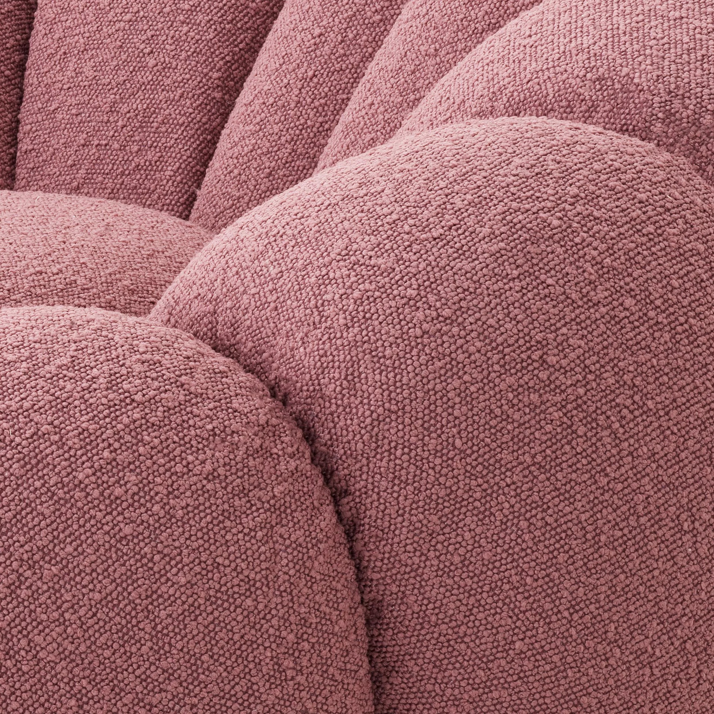 Περιστρεφόμενη πολυθρόνα Mello Boucle Rose σε ύφασμα 115x118x67cm - Eichholtz - Image 8