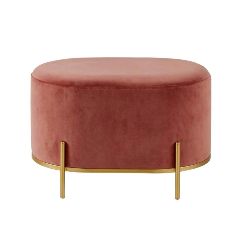 Σκαμπό οβάλ με χρυσή βάση 9072 σε διάσταση 80cmx42x42cm ύψος - Casa Vogue