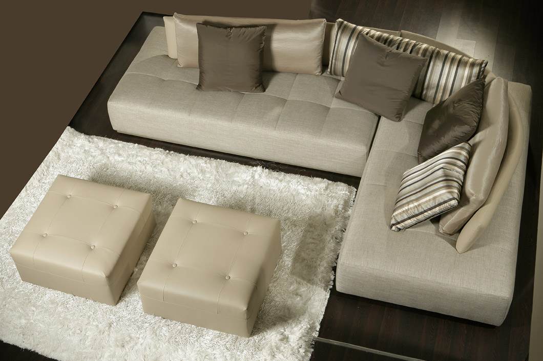 Σκαμπό Summer σε δέρμα 80x80 Casa Vogue - Image 2