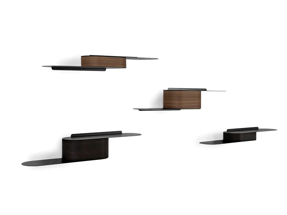 Ράφι επιτοίχιο Snowboard μέταλλο και ξύλο 95x20xh.20cm Tonin Casa - Image 4