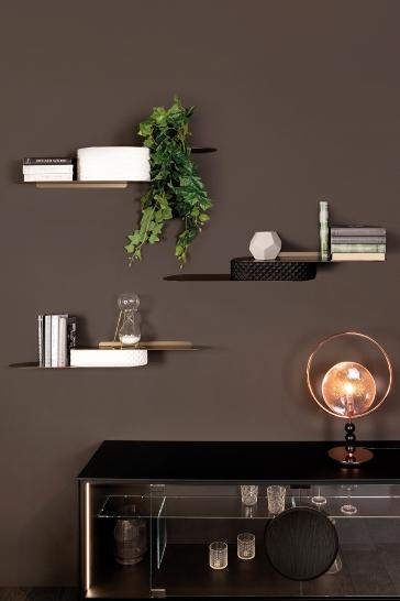 Ράφι επιτοίχιο Snowboard μέταλλο και ξύλο 95x20xh.20cm Tonin Casa - Image 2