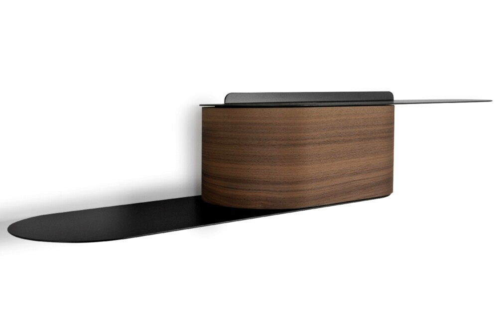 Ράφι επιτοίχιο Snowboard μέταλλο και ξύλο 95x20xh.20cm Tonin Casa