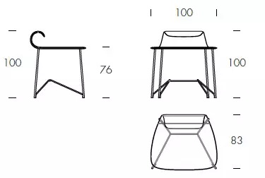 Γραφείο Surf μέταλλο με δέρμα 100x83xh.100cm Tonin Casa - Image 6