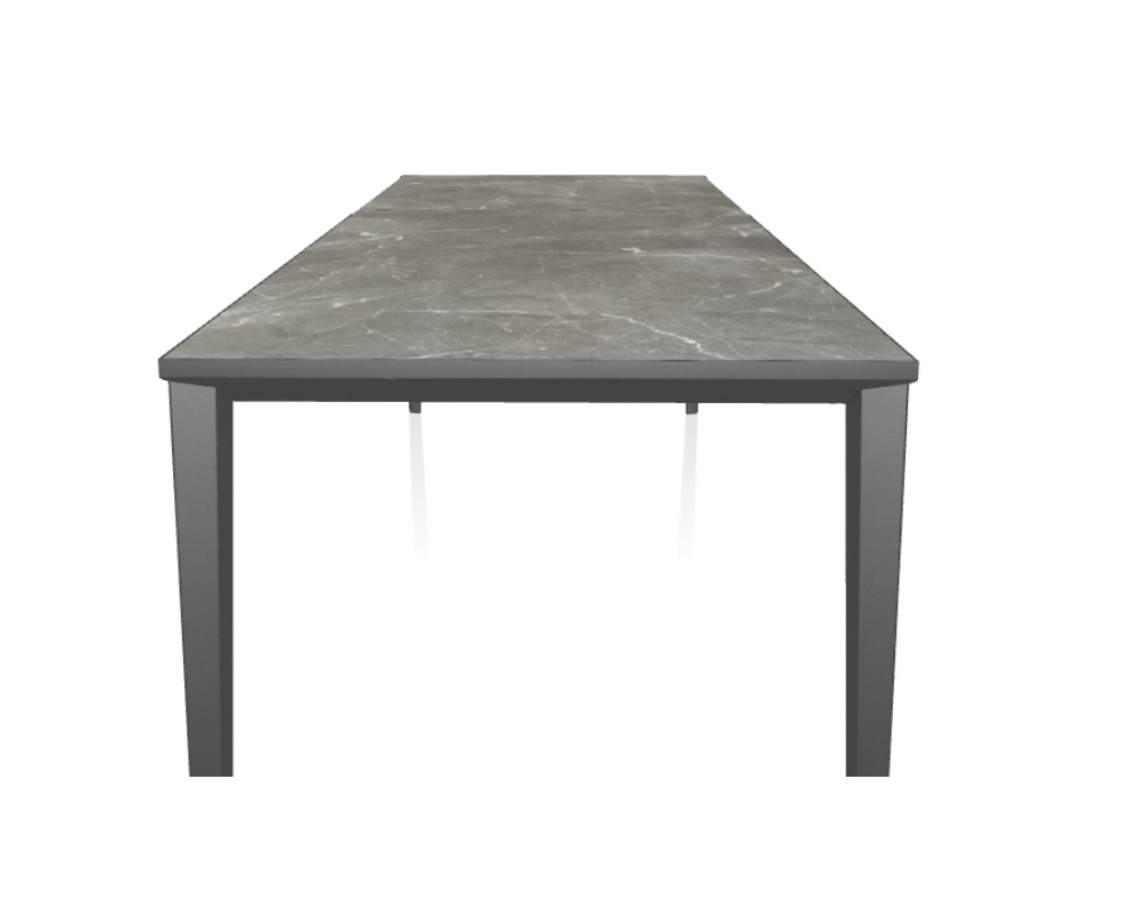 Τραπέζι Echo in ανοιγόμενο 140/180/220x90x75 πέτρα και βάση μεταλλική Casa Vogue - Image 3
