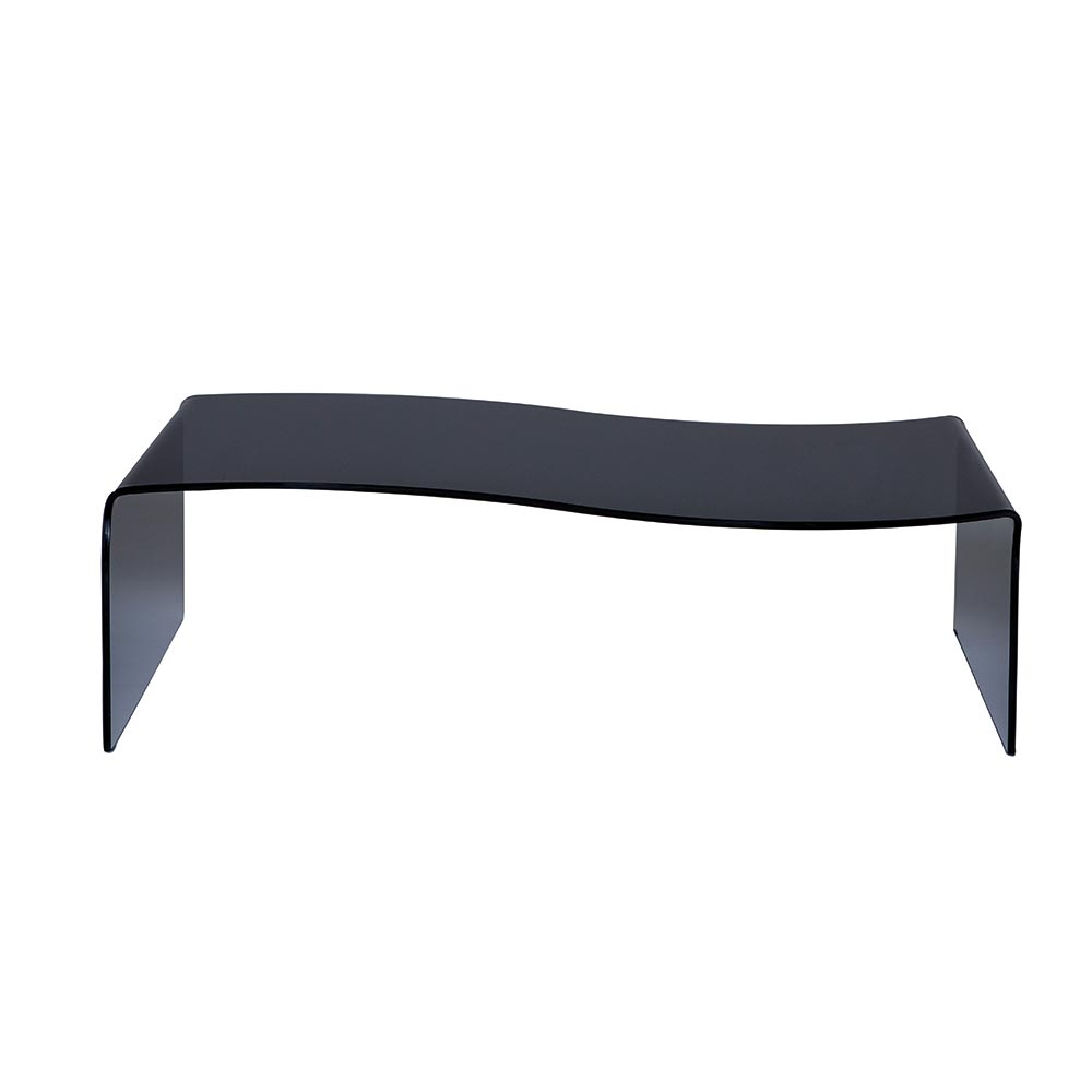Τραπεζάκι σαλονιού Flow από φουμέ γυαλί - 110x32x75cm - Casa Vogue