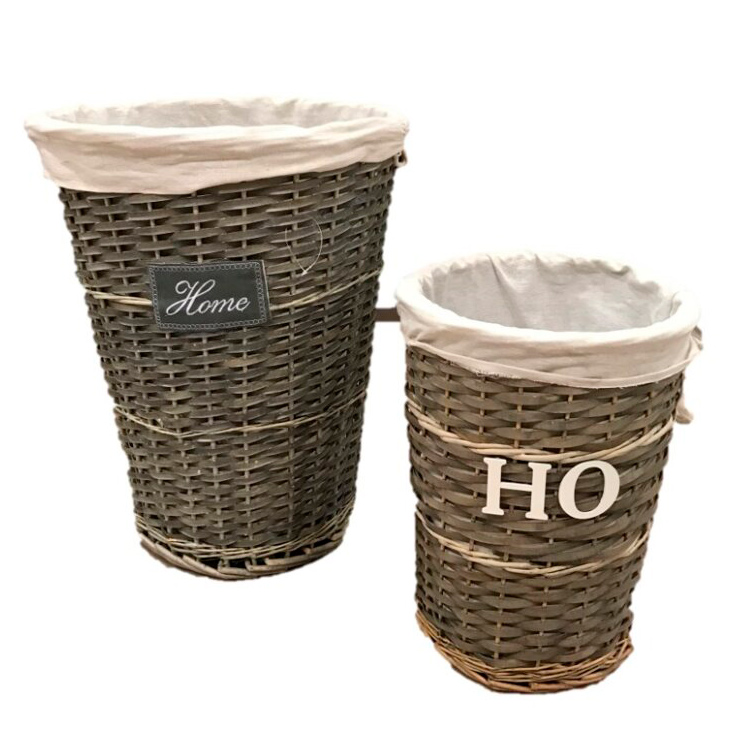 Καλάθια ψάθινα σετ 2 τμχ KFR36 Ø46xh56cm / Ø30xh.41cm Casa Vogue
