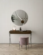 Γραφείο Matisse από μέταλλο και καπλαμά από ξύλο δρυς-113x54xH75cm-Bontempi - Image 3