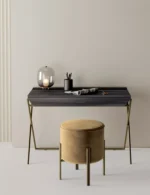 Γραφείο Matisse από μέταλλο και καπλαμά από ξύλο δρυς-113x54xH75cm-Bontempi