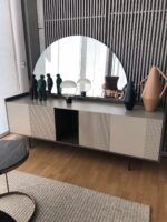 Μπουφές Vintage σε μπεζ λάκα ματ 215x50xh.75cm Casa Vogue - Image 2