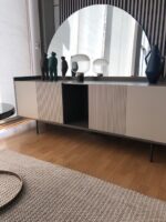 Μπουφές Vintage σε μπεζ λάκα ματ 215x50xh.75cm Casa Vogue - Image 3