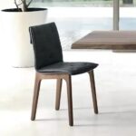 Καρέκλα Alfa γκρι τεχνόδερμα-βάση ξύλινη 45x52xh.87cm - Bontempi - Image 2