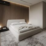 Κρεβάτι Box σε ύφασμα-στρώμα 160x200-εξωτερική διάσταση 210x220xh.95cm Casa Vogue