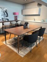 Τραπέζι Edge με επεκτάσεις σε καρυδί-μέταλλο 200/250/300x105xh.75cm - Danf - Image 8